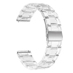 Vibrant 22mm Resin Strap Replacement Watchband for 22mm Width Band (Clear)