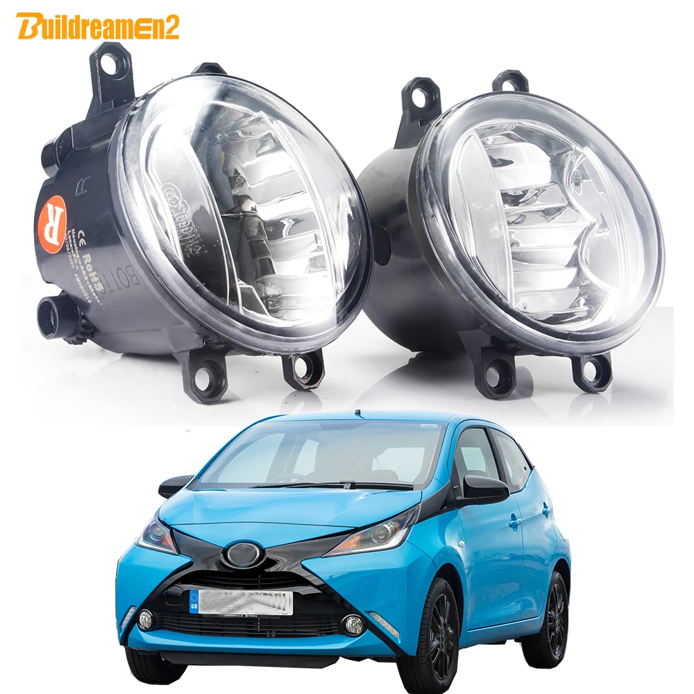 2Pcs30W3000LMCarDriverPassengerFogLightAssemblyForToyota