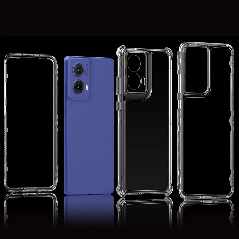 Phone Case Transparent acrylic 3-in-1 For Moto G85 5G/Moto S50 Neo G35 G34 5G Drop-proof shock-proof Effective Protection