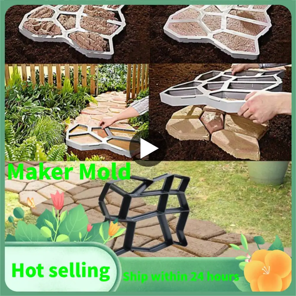 

Plastic Pavement Brick Concrete Stepping Stone Cement Mould Reusable Manually Paving Road Mold Maker Road Pavement Paver