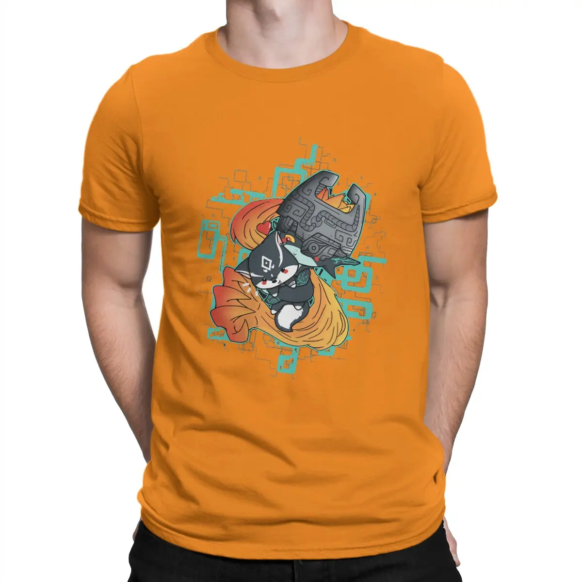 thumbnail image 1 of Camiseta de hombre Twilight Hug Z-Zelda de algodón de manga corta y cuello redondo, ideal como regalo de humor., 1 of 7