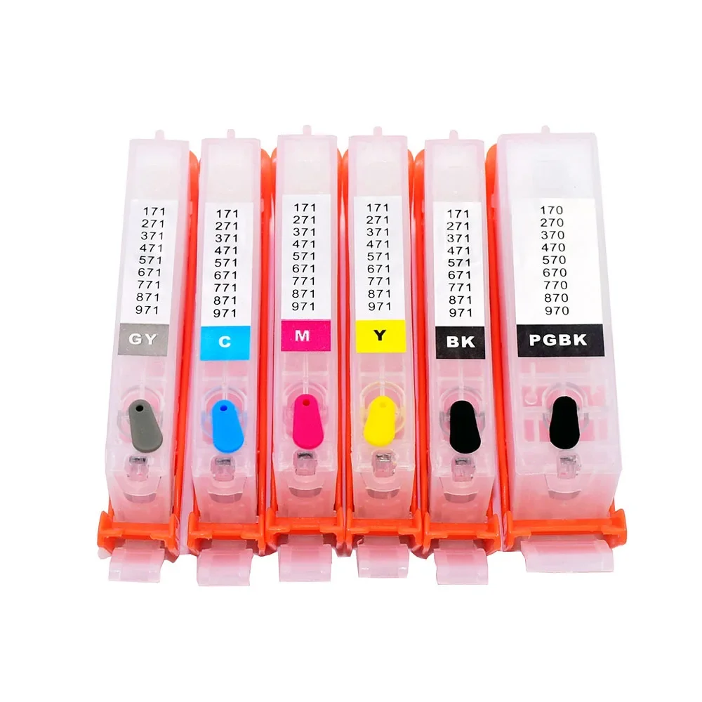 Cartridgeify PGI-530 CLI-531 inktpatronen, compatibel met Canon 530 531 multipack, voor TS8750 TS8751 (PGBK/zwart/cyaan/magenta/geel/grijs