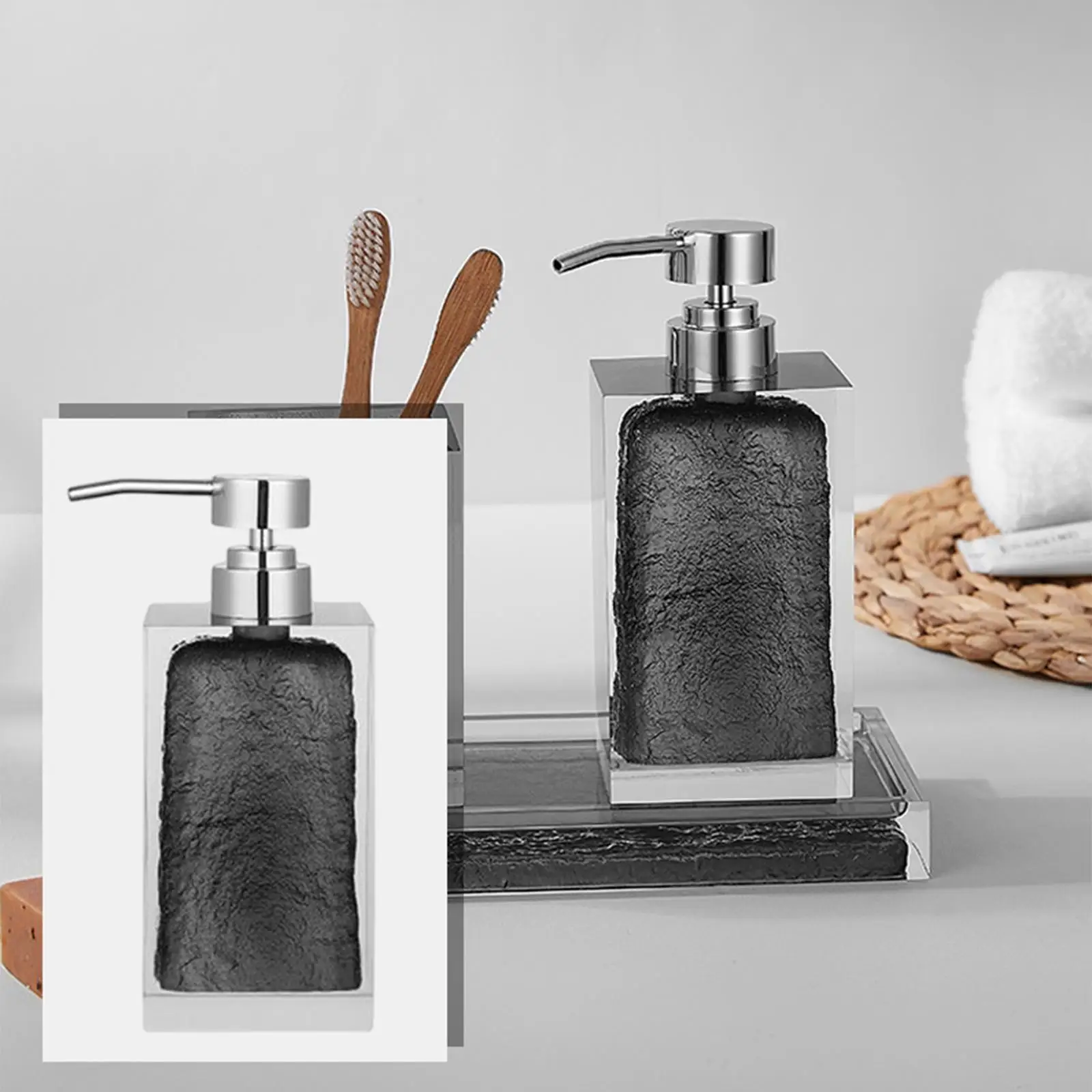 Bathroom Accessories Set Shampoo Dispenser for Restroom