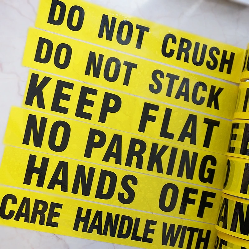 Warning Sign Tapes Adhesive Opp Tapes DIY Sticker 1/Roll 48mm*25m For Warehouse Factory School