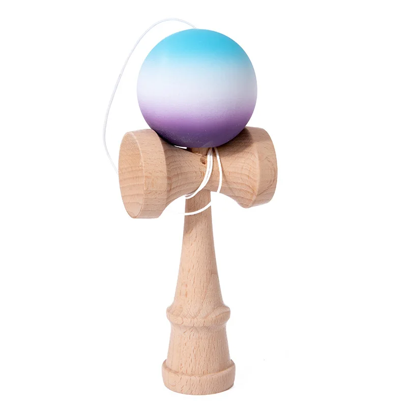 Vibrant Crack-Painted Kendama Toy for Outdoor Fun and Eye-Hand Coordination Development