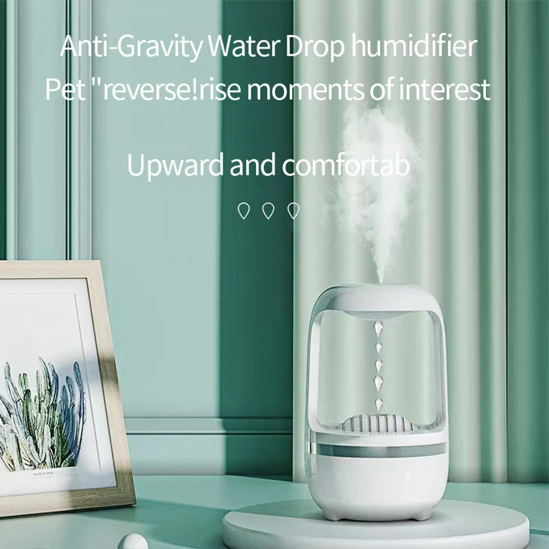 Creative Anti Gravity Humidifier Ultrasonic Anti Gravity Air Humidifier Led Night Light Anti-Gravity Water Drop