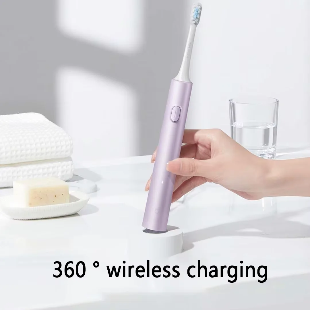Mijia T302 소닉 전동 칫솔 IPX8 방수 무선 충전 4개의 브러시 헤드 소닉 전자 칫솔 신제품