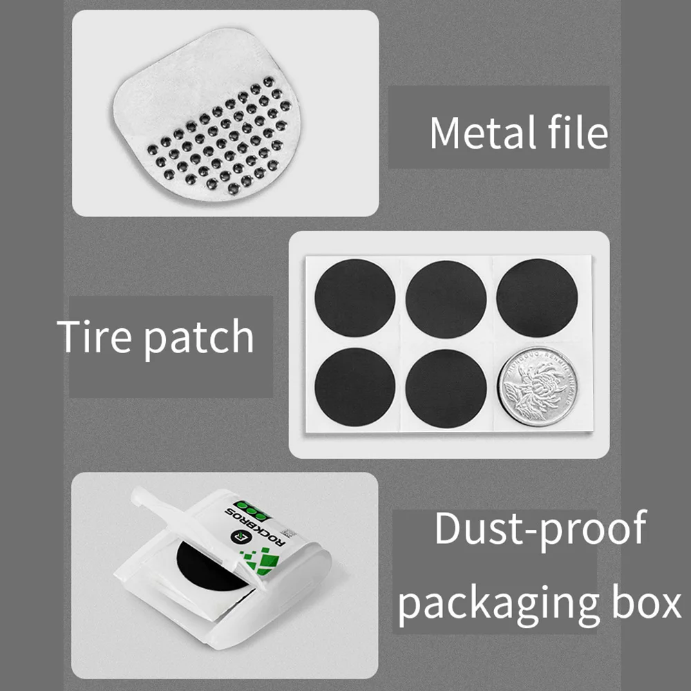 Rockbros Fahrrad Reifen Patch Kit Werkzeug kleber freie Gummi Fetal Reparatur Fahrrad Schlauch Panne Mountain Road Reifen Patch Reparatur werkzeug – Detail 2