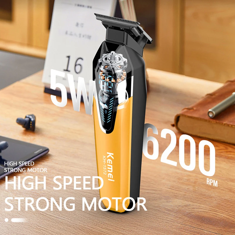 Kemei Hair Trimmers Electric Clippers Professional Hair Trimmers Rechargeable Haircut Machine Cordless Trimmer for Men KM-1572 4