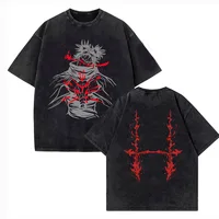Vintage lavé Jujutsu Kaisen CHOSO t-shirt femmes hommes Anime coton t-shirt été Harajuku rue hommes hauts vêtements 1