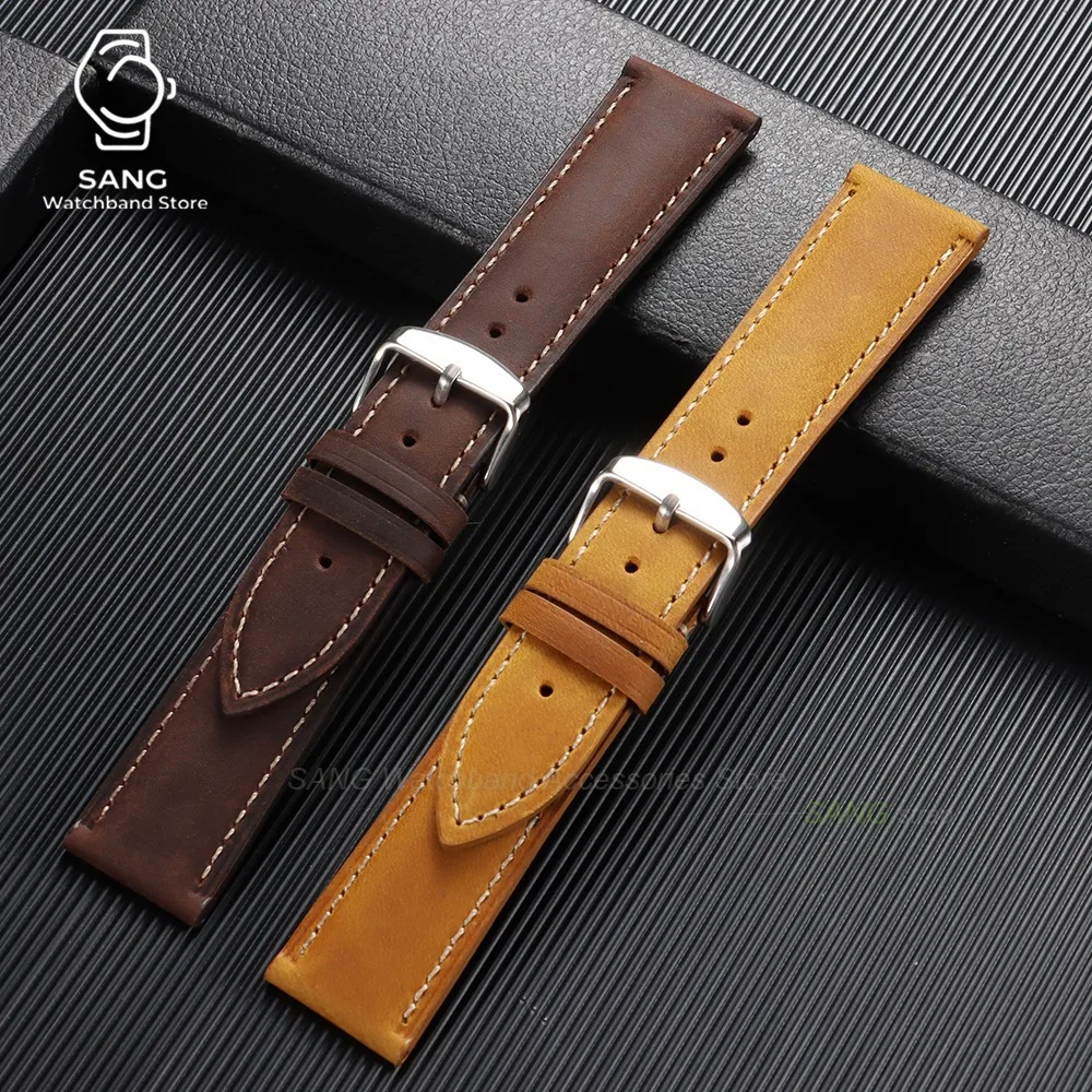 Vintage Leather Watch Strap - Calfskin Wristband