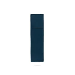 Elegant PU Leather Pen Case with Elastic Closure - Stylish and Portable Stationery for Office, School, or Meetings (Dark blue Wide style)
