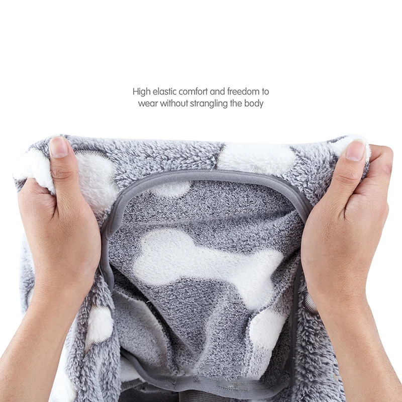 Dog Pajamas Jumpsuit - Warm Fleece Four-Legged Winter Outfit for Medium Large Dogs