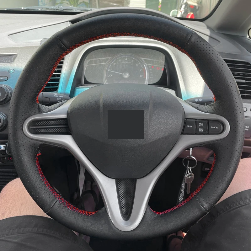 Braid Steering Wheel For Honda Civic 8th Mk8 2005 2006 2007 2008 2009
