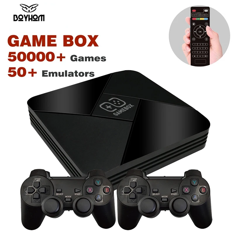 Boyhom Retro Dual Systeem Video Game Console Tv Box 50 + Emulators Max