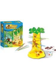 Interactive Monkey - Themed Board Game for Kids: Fun and Engaging Tabletop Activity (YELLOW)