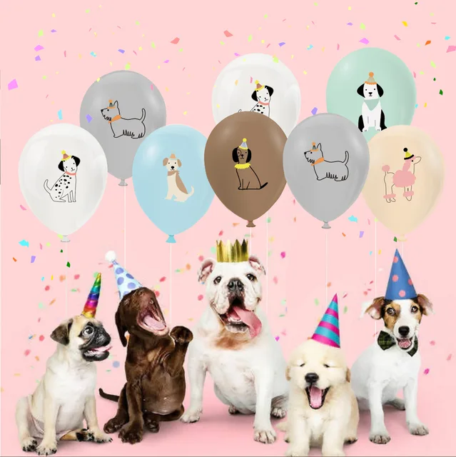 Pet Dog Cupcake Toppers Pet Dog Themed Birthday Party Supplies Dog Face Cake Toppers Puppy Theme Birthday Party Decoration 3