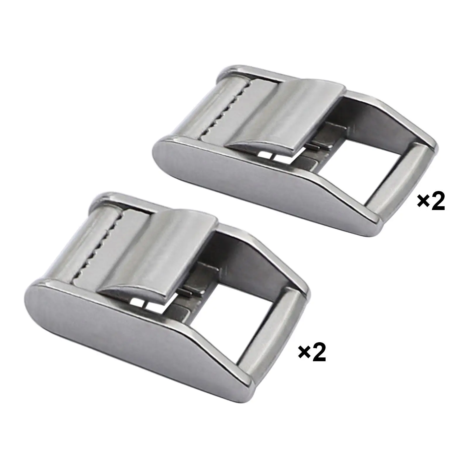 2x Lock Slider Buckles Multipurpose Sturdy Durable 316 Stainless Steel Marine Hardware Metal Buckle Fasteners Heavy Duty