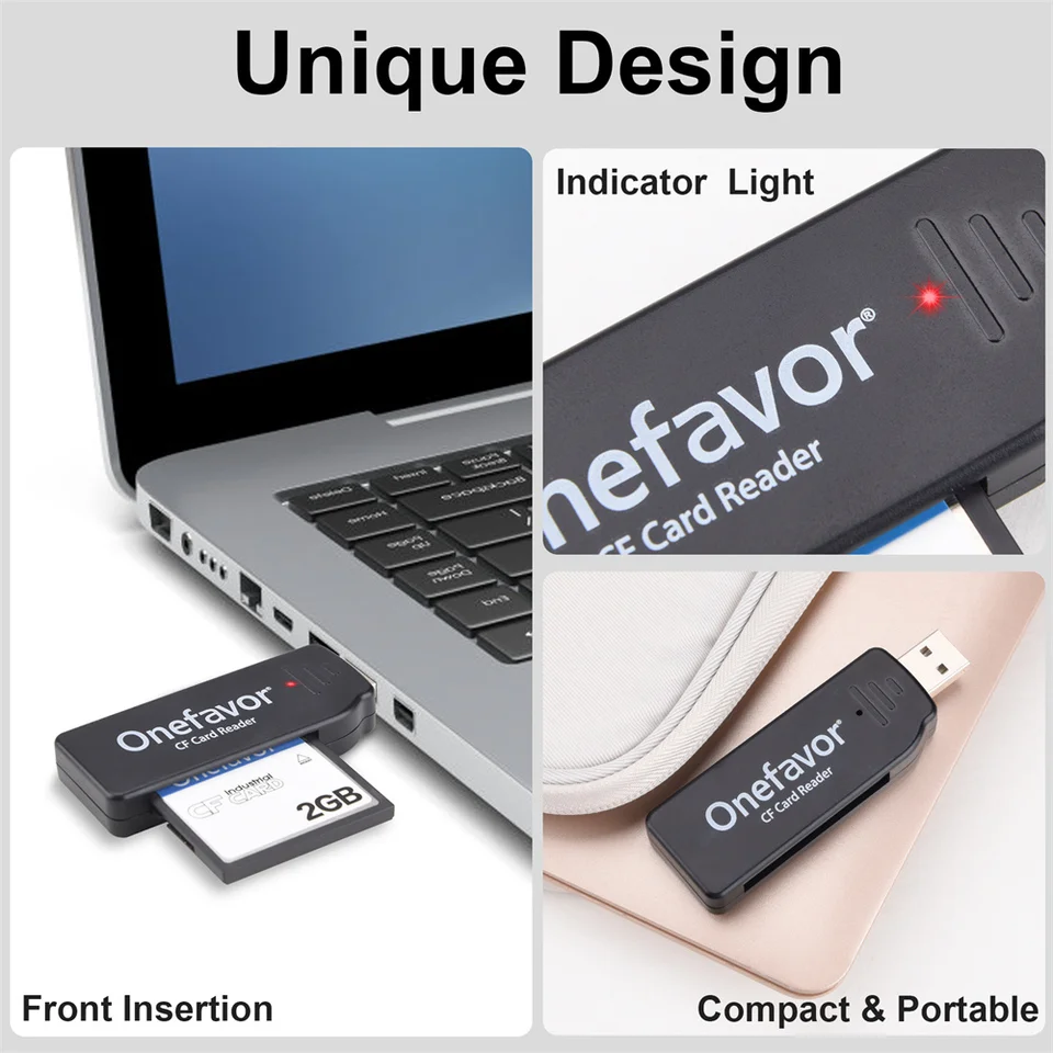 Nuevo Adaptador De CF-PCMCIA + Tarjeta Flash Compacta 2G CF + Lector De