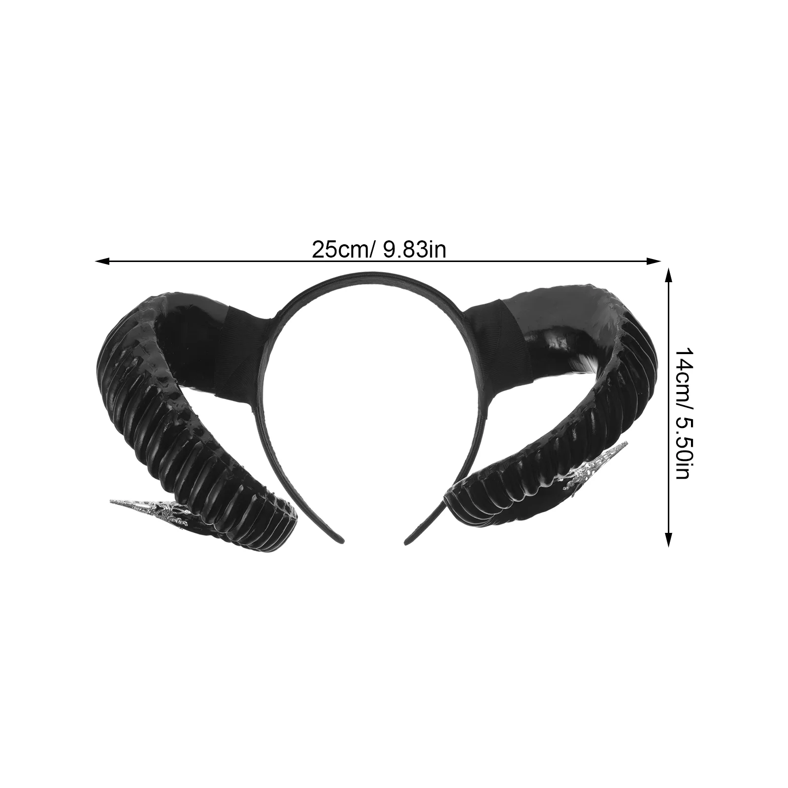 Black Single Horn Headband Horns Headband For Hair Accessories Party Headbands Headdress Cosplay Costume Headwear