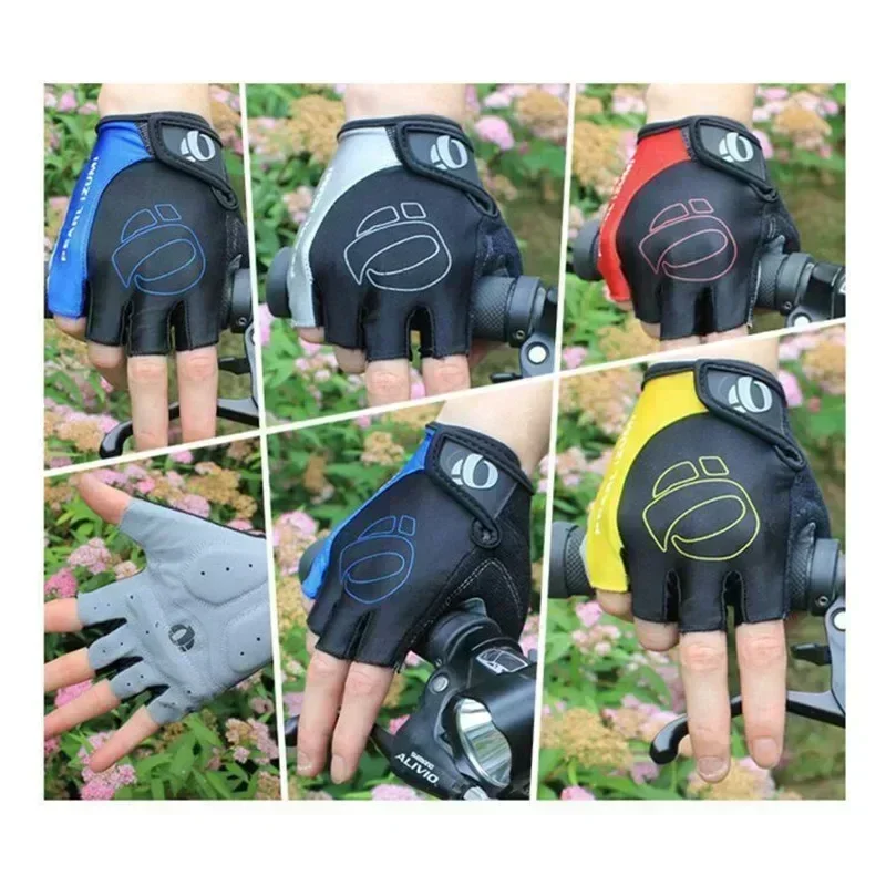 1Pair Gel Half Finger Cycling Gloves Anti-Slip Anti-sweat Anti Shock MTB Road Bike Gloves Bicycle Left-Right Hand Gloves 2