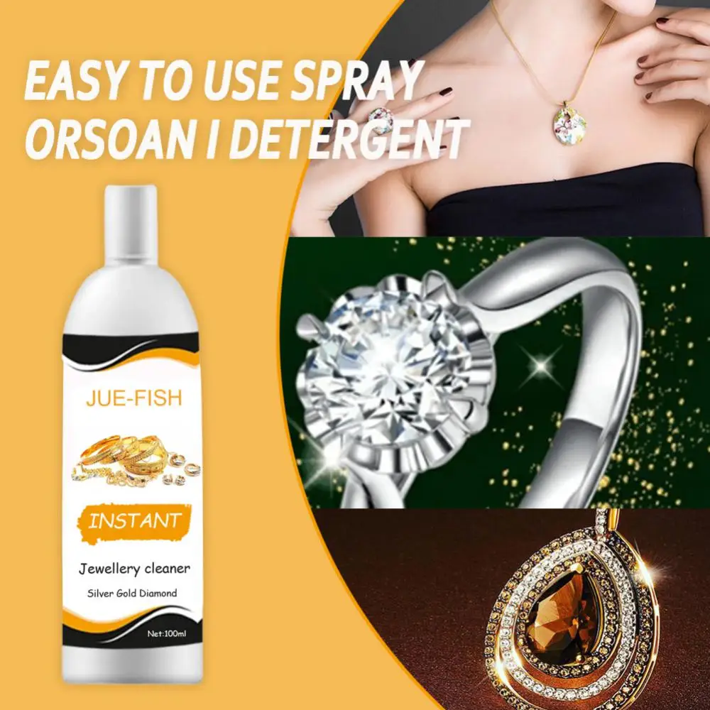 Jewelry Cleaner Cleaning Solution Tarnish Remover Stain-free Smooth  Diamonds Gold Jewelry Rings Clean Liquid Polish 60ml - AliExpress