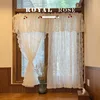 Cotton White Warp Ruffled Cherry Curtains for Living Room French Elegant Lace Valance Curtains for Bedroom Wedding Curtains A583 4