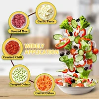 Ensemble de coupe-légumes électrique 4-en-1 sans fil portatif, hachoir à ail, hachoir alimentaire, hachoir à viande, éplucheur et trancheur 4