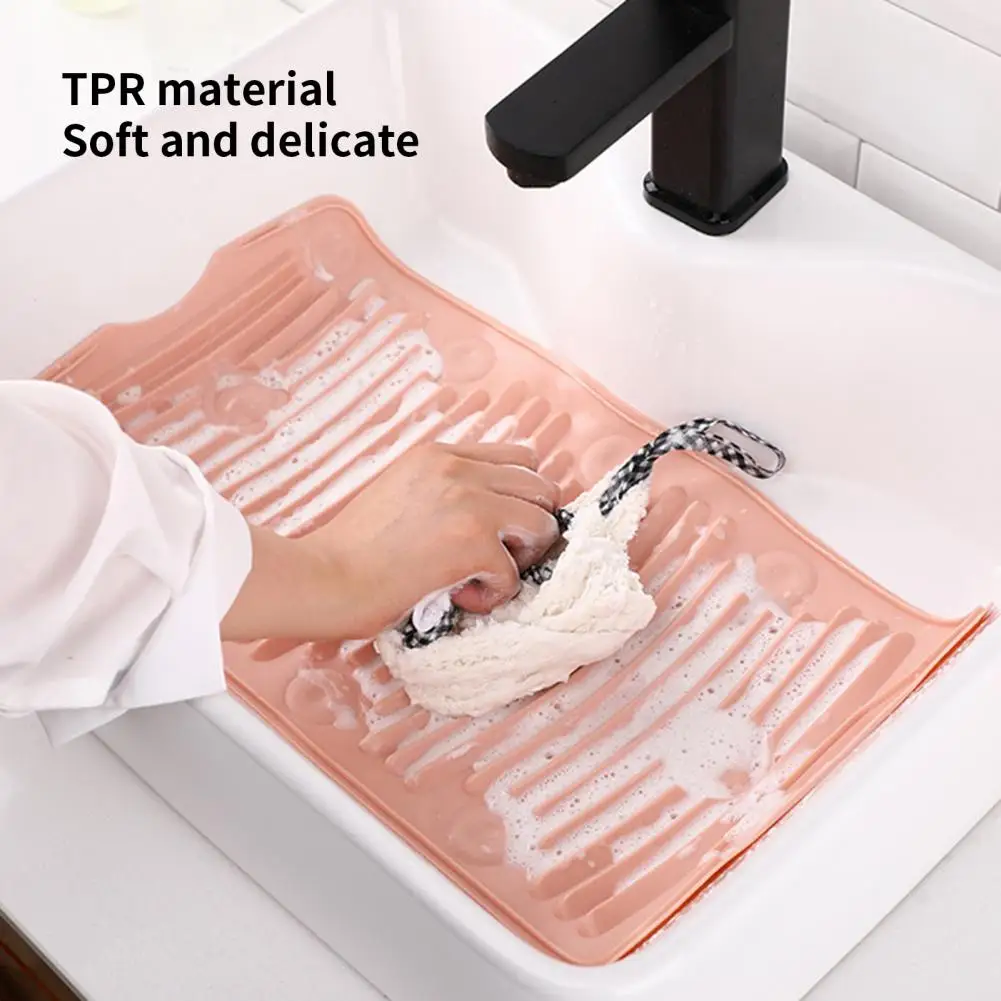 Useful Clothing Wash Board Silicone Washing Board Hanging Design Dirt Remove Household Lazy Folding Washing Mat