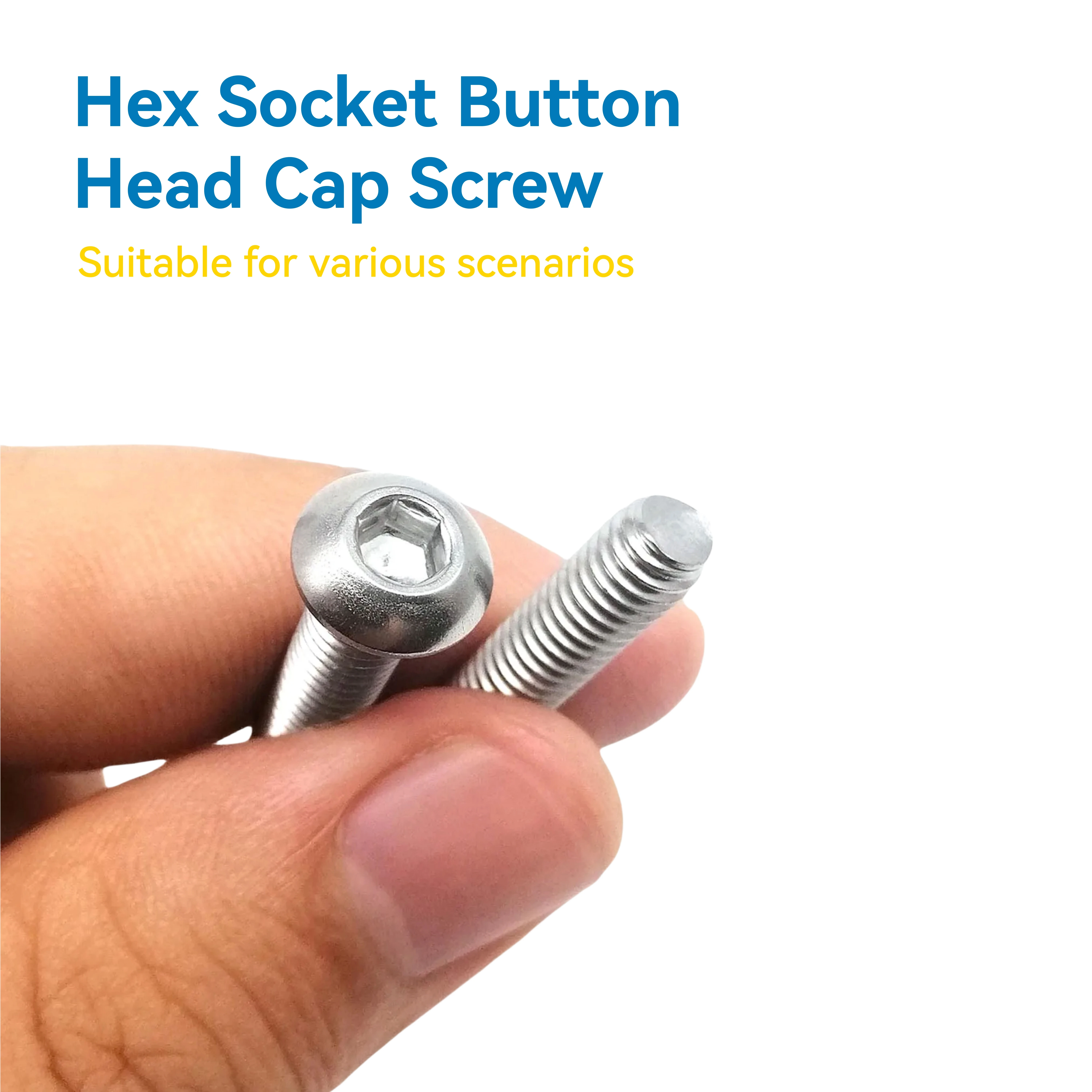 M2 304 Stainless Steel Hex Hexagon Socket Allen Button Head Screw Bolt Nut Assortment Kit 660pcs