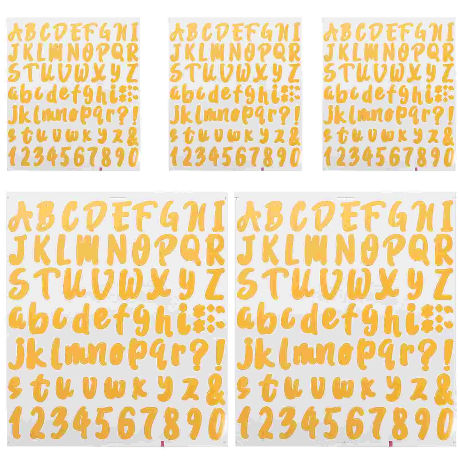 

5 Sheets Self-adhesive Mailbox Letters Decal Business Sticker For Outside Waterproof Stickers Decals Number Doorplate Alphabet