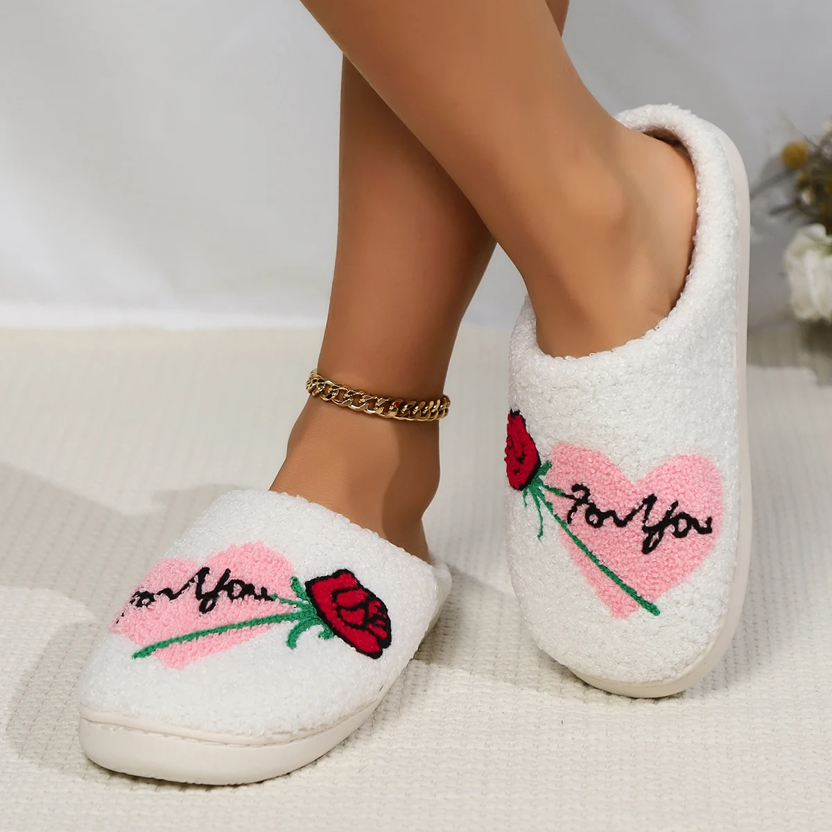 Winter Woman Flannel Slippers 3