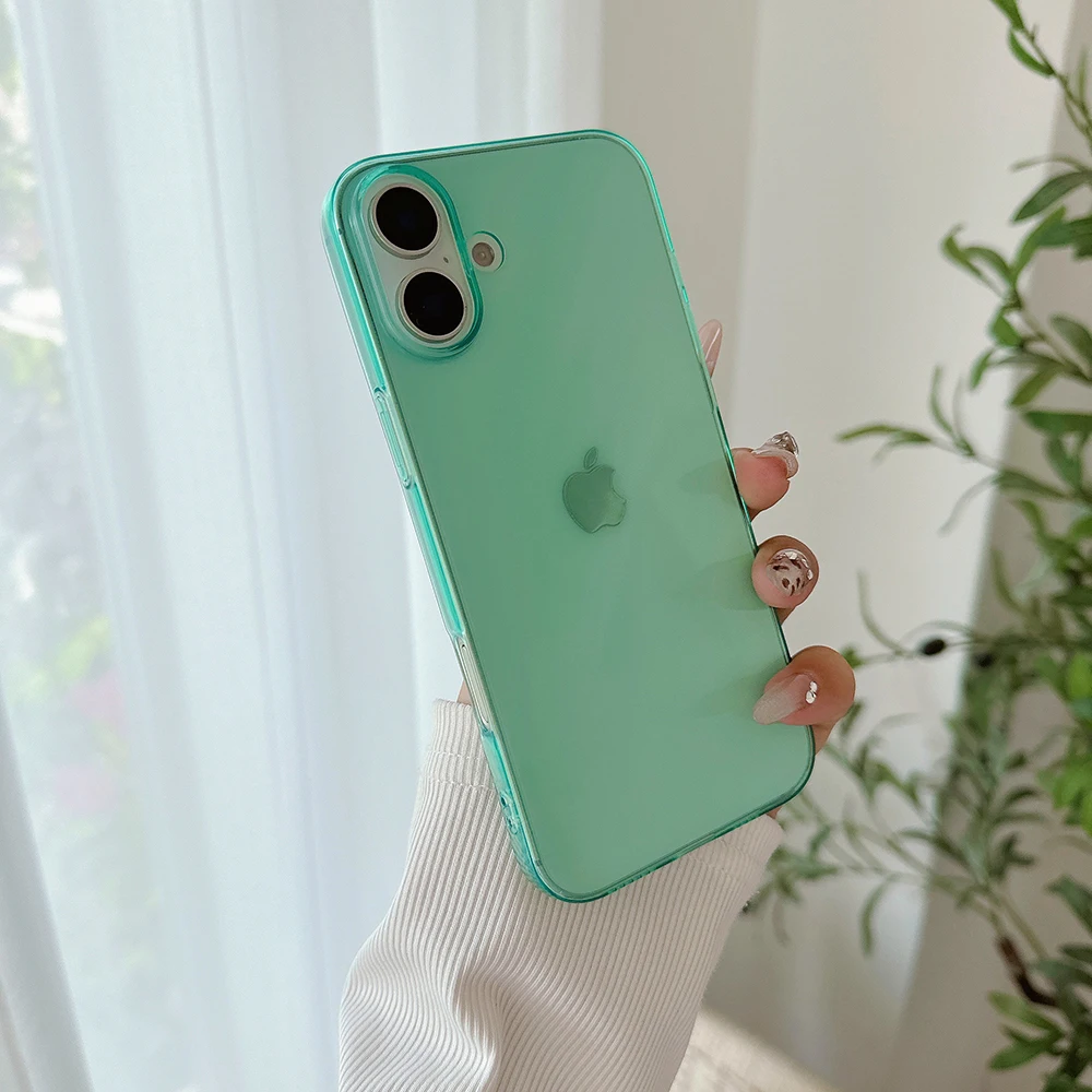 Luxury Transparent Colorful Soft TPU Case - Ultra Thin Candy Color Clear Shell