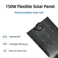 Panneau solaire flexible PET 150W 18V, cellule solaire monocristalline, modules PV portables à haute efficacité pour la charge de batterie 12V, camping-car, bateau, camping, toit de maison 3