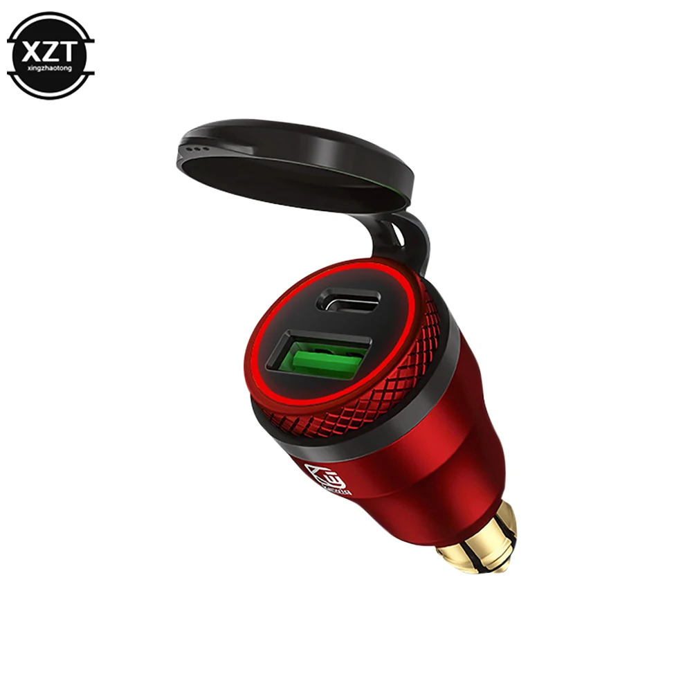 Aluminium-USB-Ladegerät 30 W PD Typ C QC 3.0 Schnellladegerät-Adapter wasserdicht für Hella DIN-Buchse/BMW Ducati Triumph Motorräder – Detail 6