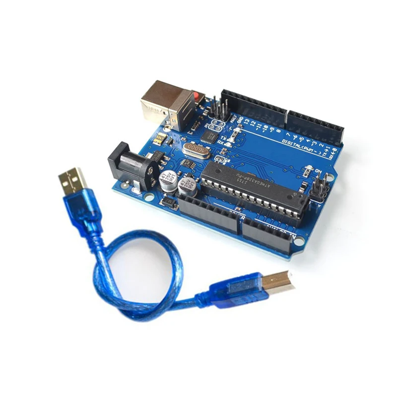 לוח פיתוח Arduino UNO R3 עם קופסה רשמית ATMEGA16U2+MEGA328P באיכות גבוהה + כבל USB