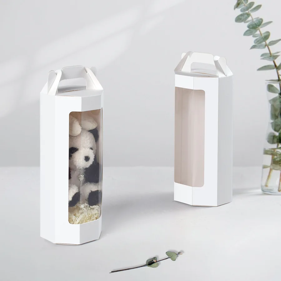 10/30/50pcs Fashionable Octagonal Clear Window Gift Boxes for Flowers ...