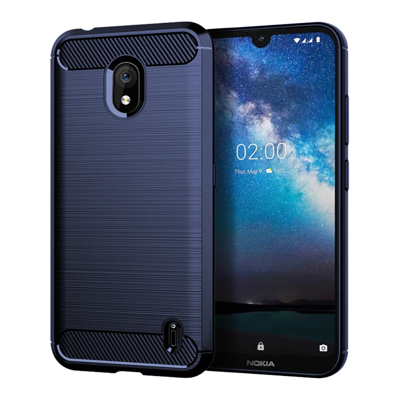 Sleek Carbon Fiber Shockproof Armor Phone Case - Soft Silicone TPU Protection