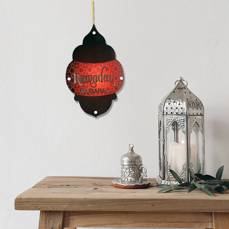 

Night Light For Eid Mubarak Decorations Wall Hanging Lamp Ramadan Kareem Home Supplies Eid al-Fitr Muslim Islamic Hanging Decor