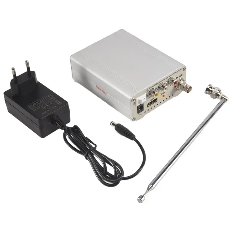 A42T-TV-TX200 VHF/UHF 아날로그 TV 송신기 지원 HD/AV 입력 텔레스코픽 안테나가 있는 아날로그 신호 송신기 EU 플러그
