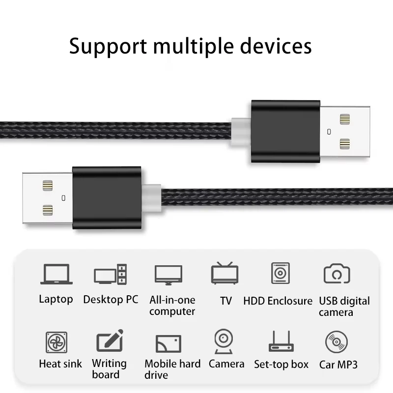 Cavo di Prolunga USB NNBILI da USB A Maschio a Maschio, Estensore USB A per Radiatore, Disco Rigido, Webcam, Cavo USBA 2m/3m - immagine 4