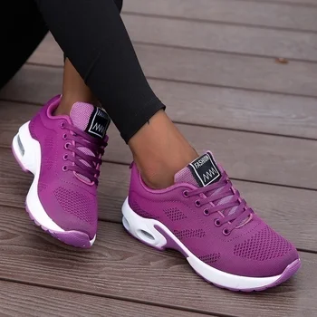 Running Shoes Women Breathable Casual Shoes Outdoor Light Weight Sports Shoes Casual Walking Platform Ladies Sneakers Black 4