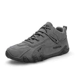 Men's Autumn Wear - Resistant Sneakers - Lightweight, Anti - Slip, Casual Trendy Footwear - 39 (Gray)