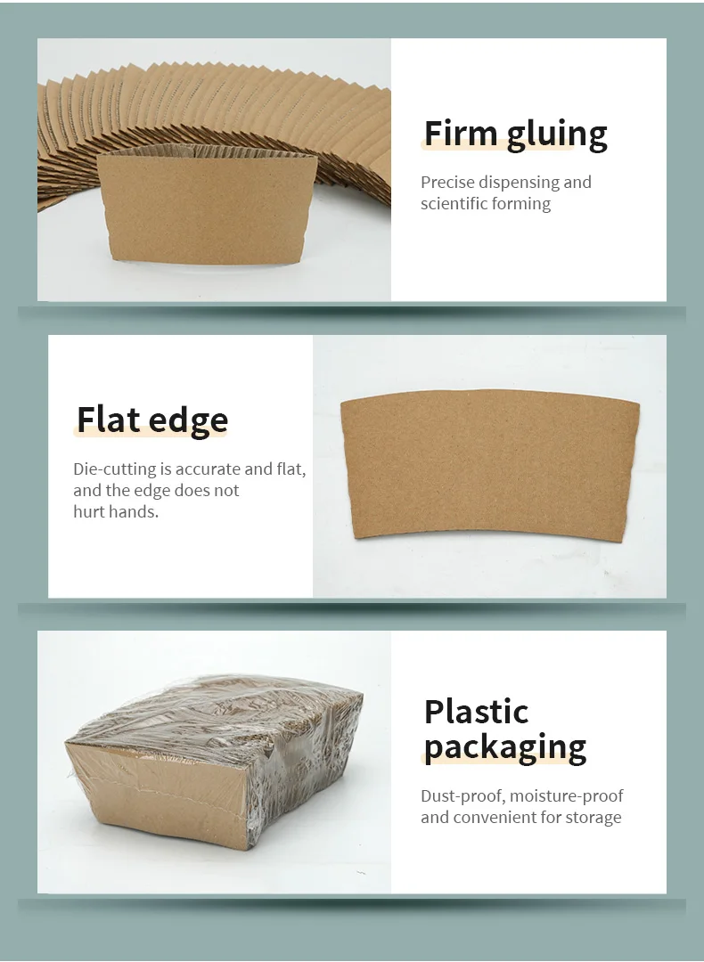 50/100Pcs Brown Coffee Cup Sleeves Kraft Corrugated Paper Heat Insulation Cardboard Hol... - SKU BCCS1215 - UGI Packaging