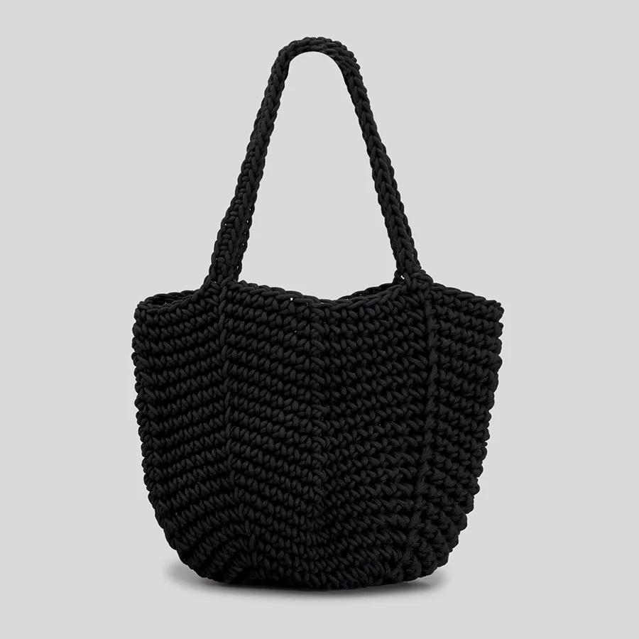 Handmade Crocheted Purse / Handbag - Black Mustard – currypeepal