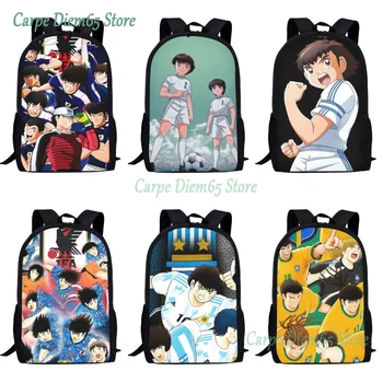 일본 캡틴 츠바사 어린이 책가방, 초등학생 책가방, 캐주얼 숄더백, 대용량