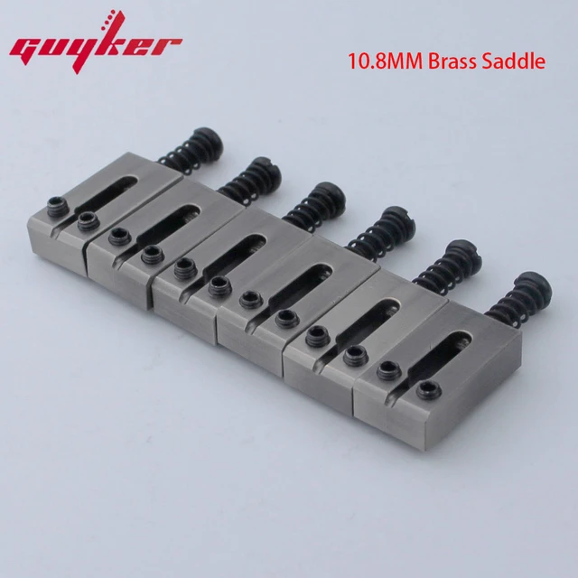 1 Set 10.8MM Brass Saddles Electric Guitar Tremolo Bridge Bronze/Ancient  Silver Saddles For Strat ST Guitar - AliExpress