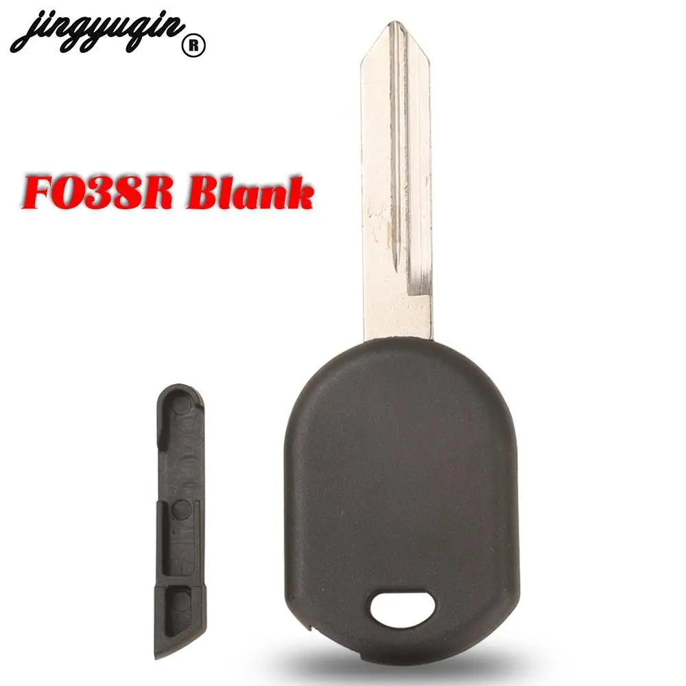 Jingyuqin Transponder Key Shell Car Key Blanks Case Per Ford C-Max F350 Escape Fiesta F150 Mustang Fo38R Blank Key Blade