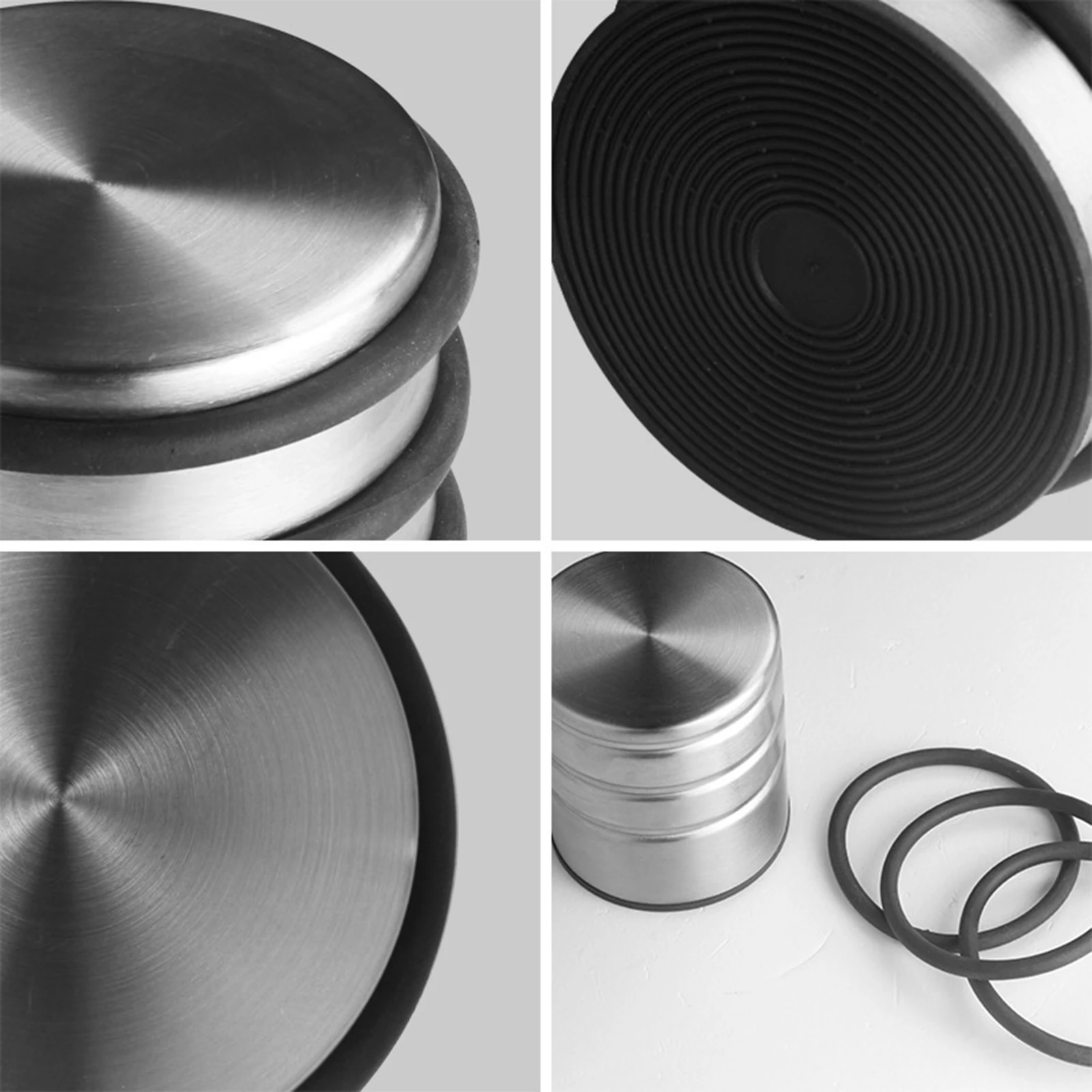 Round Rubber Door Stopper Floor Protective Anti Collision Door Stop Wedge for Residential Hotel Kitchen Living Room