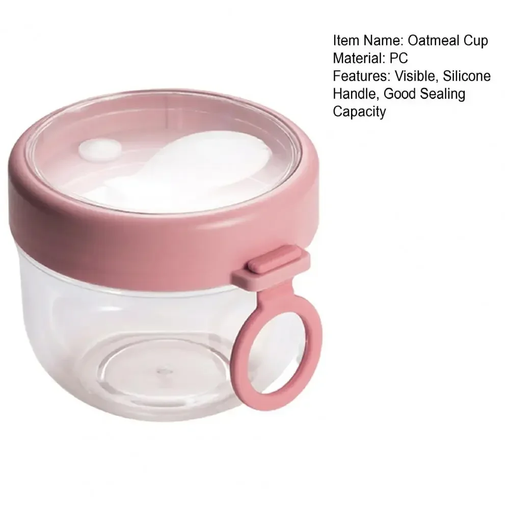 20Oz Overnight Oats Container With Lid And Spoon - Portable Oatmeal Breakfast Cup For On-The-Go Durable Easy To Use